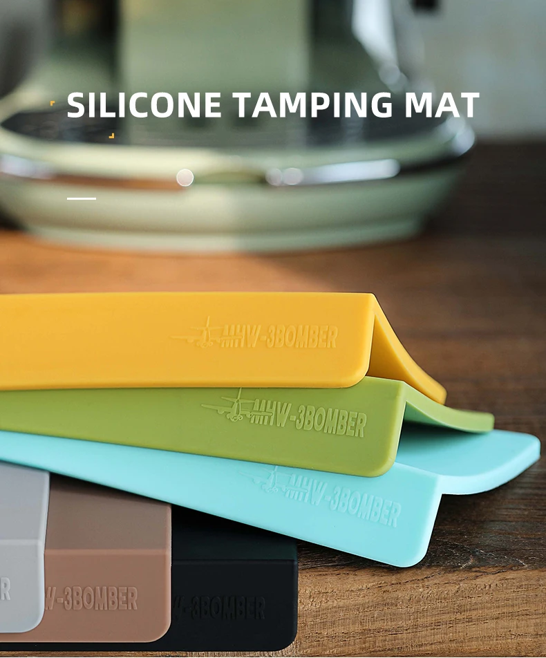 MHW-3BOMBER Coffee Tamper Mat Anti-slip Silicone Food Grade Pad Espresso Tamping Station Cafe Bar Home Kitchen Accessories