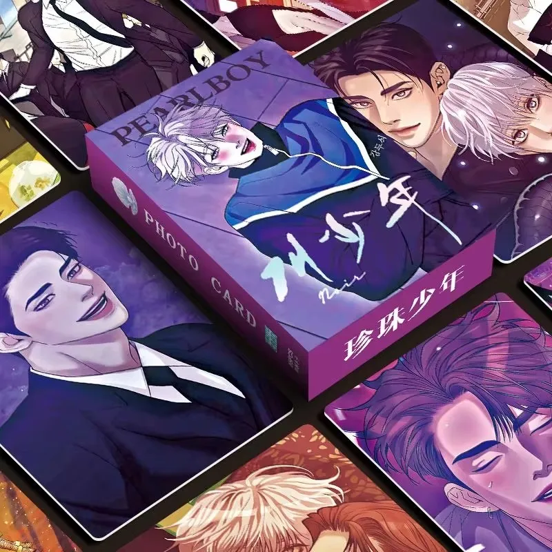 55 Pcs/Set Korean Manhwa Laser Lomo Card Comic Characters HD Photocard manga photo cards