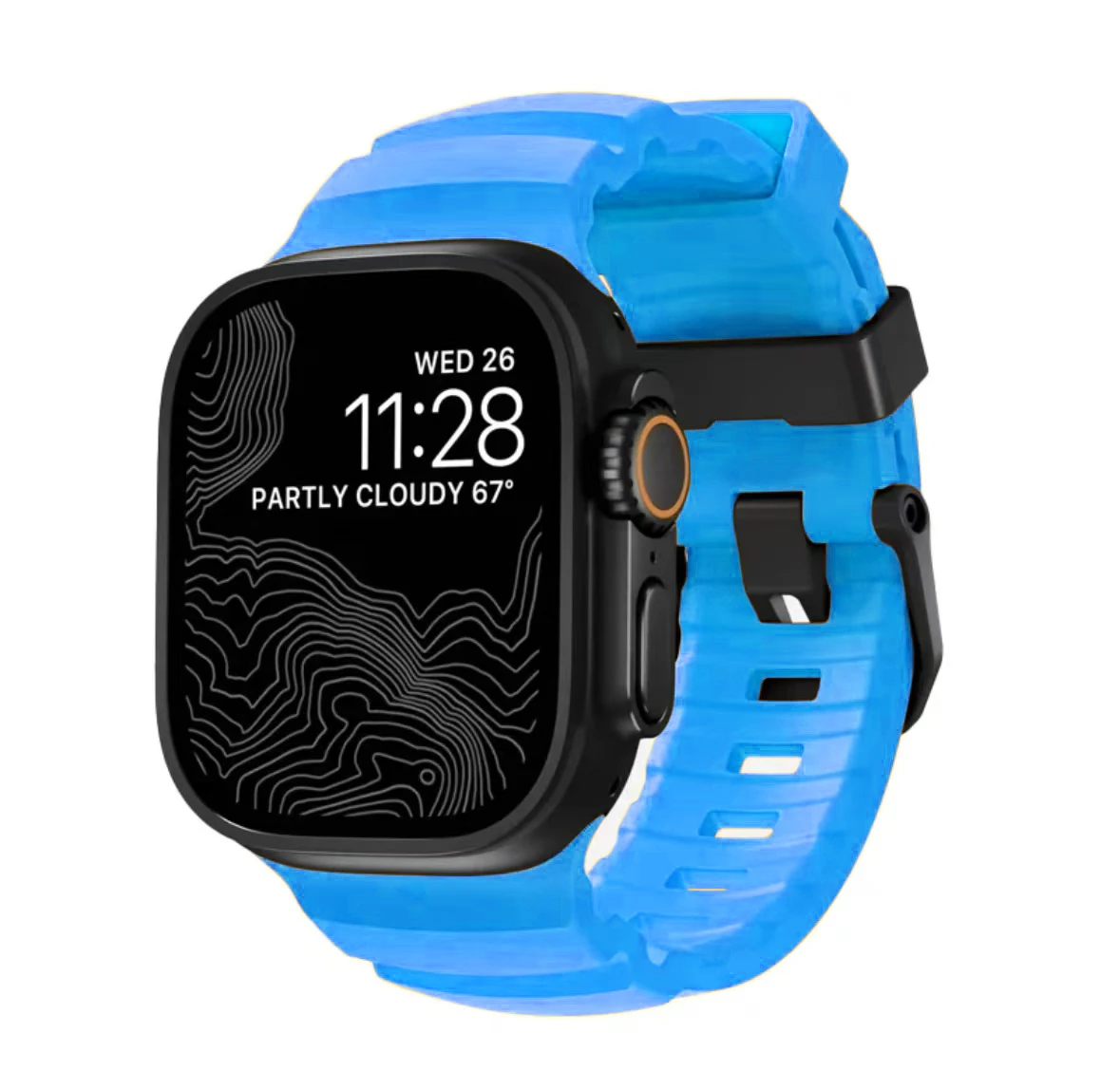 Sporty Titanium Silicone Bracelet Strap