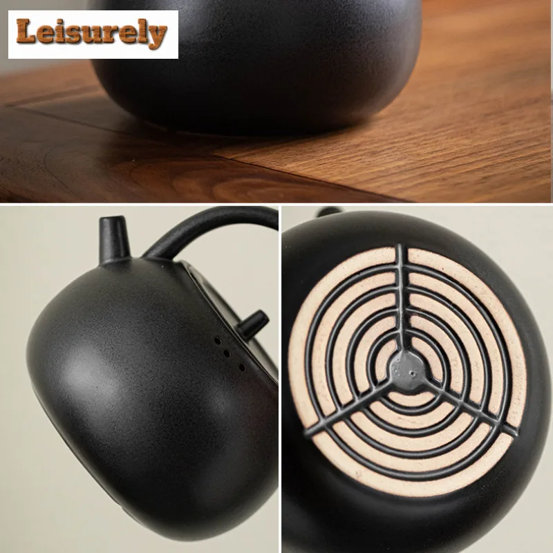 1000ML Retro Kiln Change Ceramic Teapot Large Capacity Lifting Handle Pot Household Boiling Water Tea Maker Kettle Kungfu Teaset