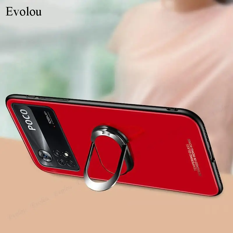 Case For Xiaomi Poco X6 5G Cover For POCO X6 5G Funda Bumper Back  Shockproof Silicone Ring Stand Case Pocophone X6 xiamo pocox6 - AliExpress