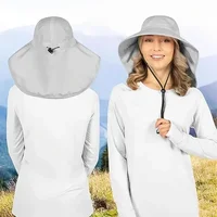 1/2/4PCS Summer Waterproof Fisherman HatOutdoor Hiking Fishing Sun Protection Hat Cycling Big Eave Neck Protection Sun Hat - Image 4