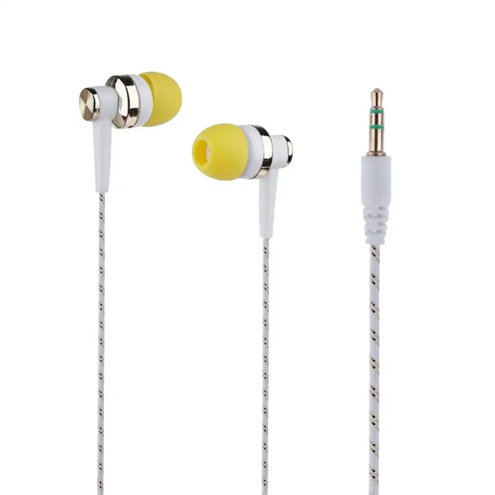 

Headphone In-ear Headset Stereo Earphone Stylish Braided Line Music without Mic