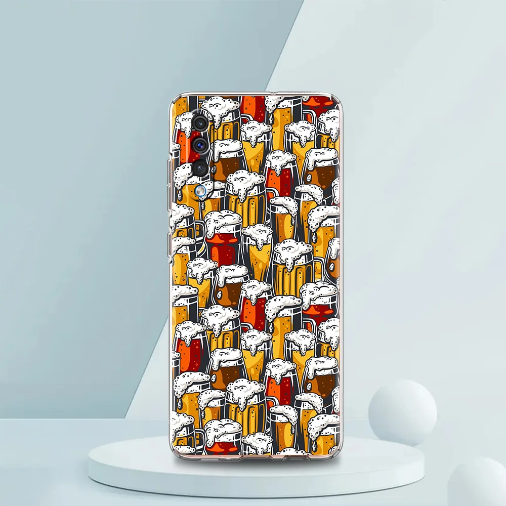 Biere Alkohol Blase transparente Telefon hülle für Samsung Galaxy A12 A22 A50 A70 A40 A10 A20 A30 A02 A03S A04 Abdeckung Silikon hülle – Detail 3