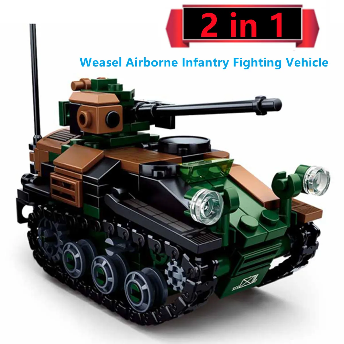 Sluban Building Block Toys Morden Military Wisel armblined weights Carrier 245PCS Bricks B0750 Army Tank Fit With Leading Brands