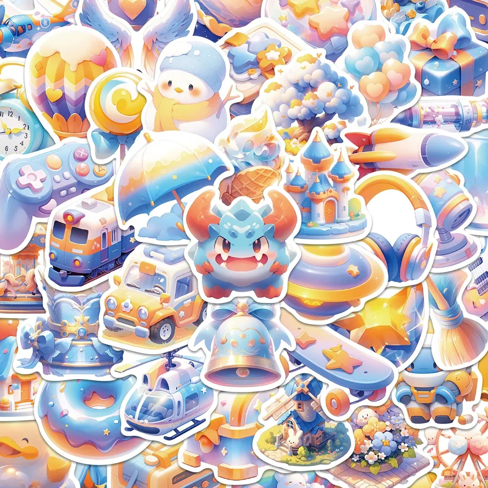

10/30/50pcs 3D Cute INS Style Aesthetic Stickers Decals Laptop Fridge Phone Notebook Suitcase Cartoon Decoration Sticker Kid Toy