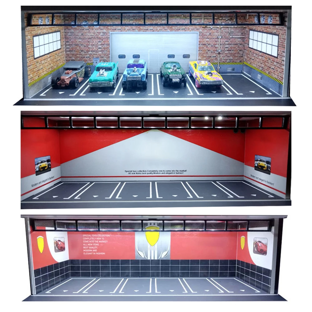 Xufan 1:64 Scale NEW Diorama Car Garage Model Parking Lot