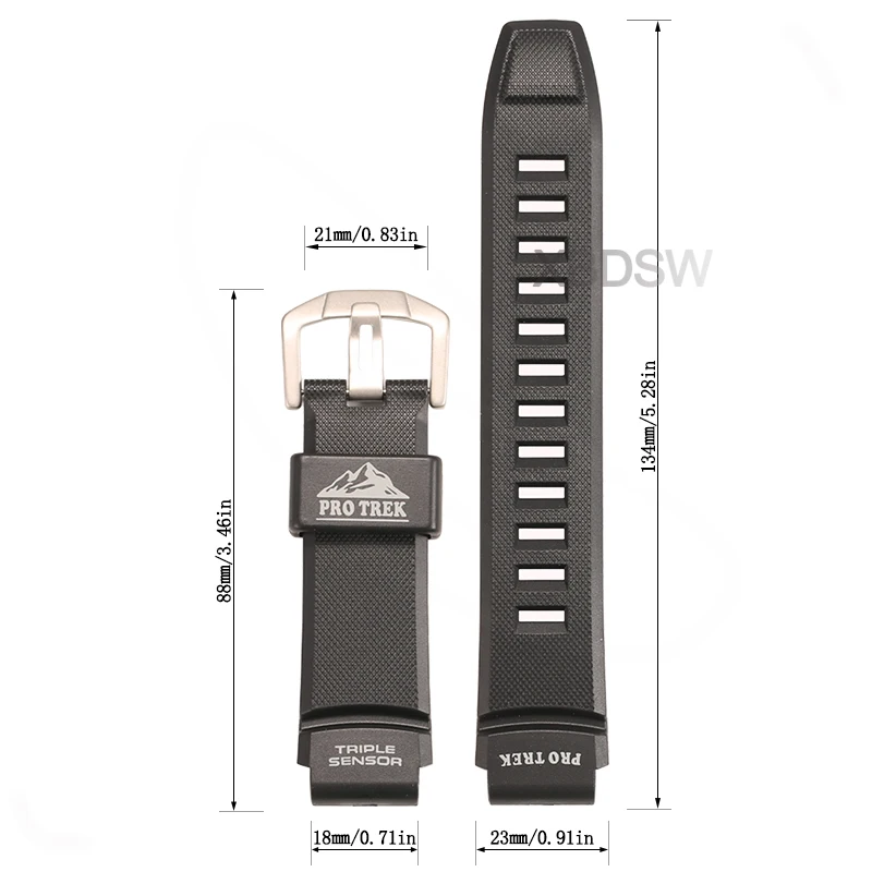 Triple Sensor Prg 200 Casio Watch Band PRW-2000 PRG-200 Black