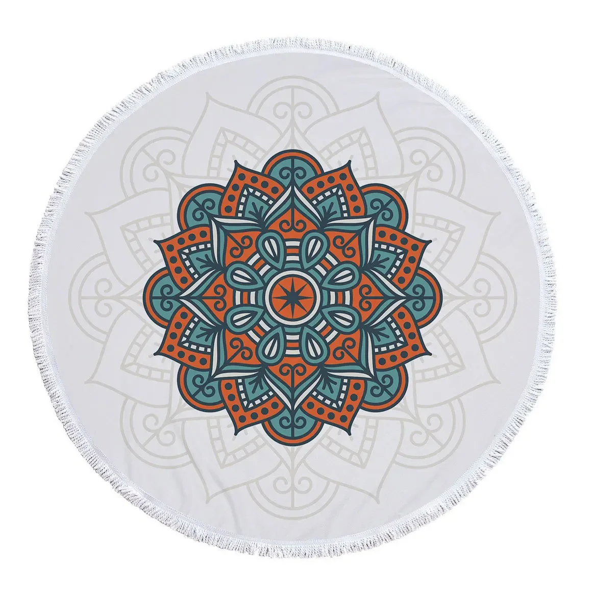 New Indian Mandala Round Beach Towel Microfiber Water Absorbent Bath Towels Bohemian Printed Tapestry with Tassel 2