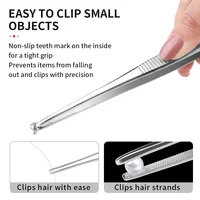 LUXIANZI Stainless Steel Tweezers High Quality 304 Long Tongs Straight Tweezer For Home Electronic Component Repair Hand Tools 2