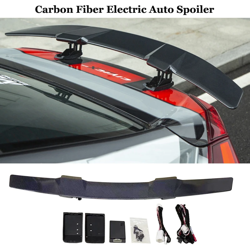 

Electric Automatically Universal Rear Trunk Tail Boot Lid Car Spoiler Wing For Audi BMW Mercedes VW Sedan Car Carbon Fiber