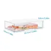 Clear Pull-Out Drawers Storage Box Large Capacity Storage Organizer Transparent Stackable Storage Bin with Handle for Home 6