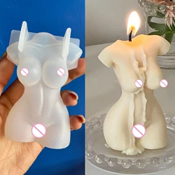 Plump Woman Bady Shape Candle Mold Toys for DIY Handmade Mold Male Body Woman Soap Plaster Resin Silicone Mould Home Decor