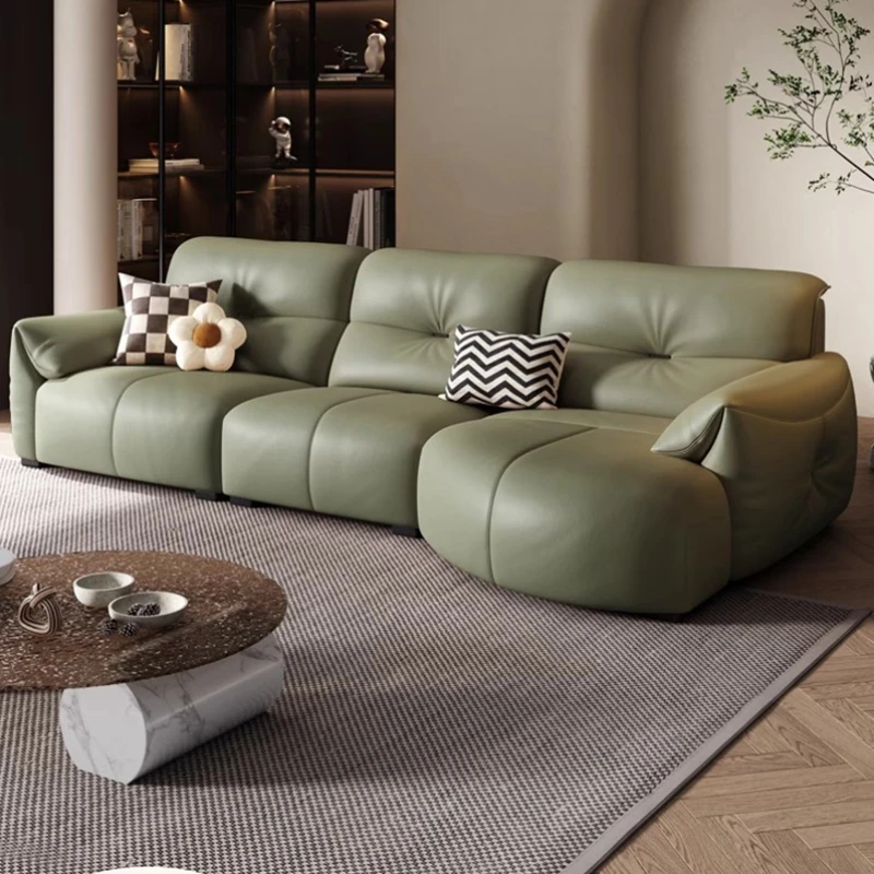 

Genuine Leather Reading Sofa Relax Small Cloud Lounge Living Room Sofa Nordic Italiano Loveseat Salon Meuble Home Furniture