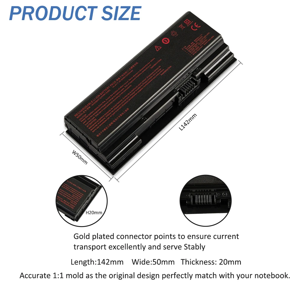 Etesbay Nh50bat4 3400mah Bateria para Clevo Nh70raq Nh55edq Nh50ra Nh55rcq Nh58rdq Nh70rhq Nh58rcq Machenike T58 Sager Np6875 - Imagem 2