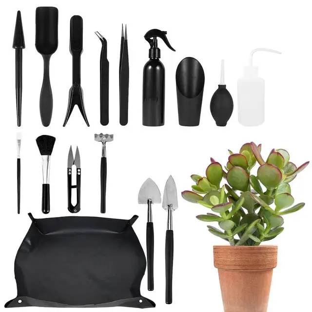 Kerti Ültetvénykészlet 16Db Mini Szerszámok Zamatos A Palánták Kertészethez Transzplanter Lapátok Scoop Vödör - Image 5