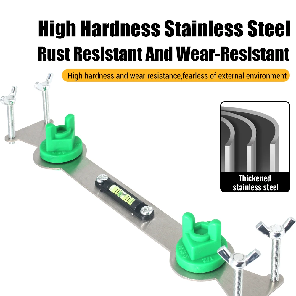 1/2-Inch Pipe Leveling Tool – Stainless Steel Adjustable Fixing Bracket for Hot and Cold Water Pipes, Durable and Easy to Use 2