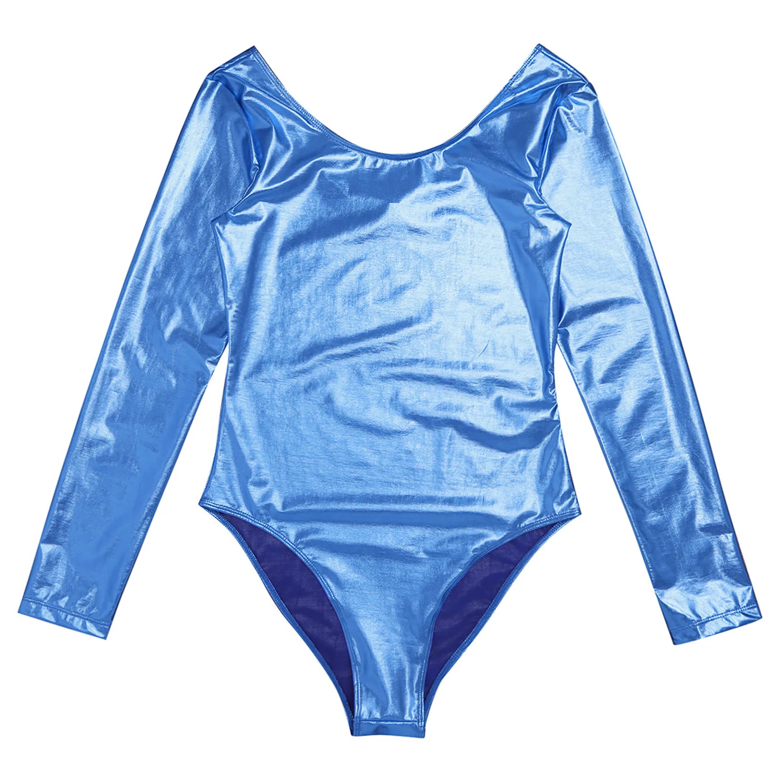 Sports Jumpsuit Pants Sexy Lingerie Bodysuit Mens Shiny Patent Leather Bodysuit Wet Look Stretchy Jumpsuit One-piece Swimwear Bodycon Leotard Workout Rave Party Clubwear