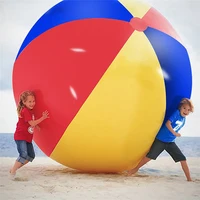 1pcs Hot Sale Baby Kids Adult Beach Pool Play Ball Three-color Thickened PVC Water Volleyball Football Outdoor Party Kids Toys 2