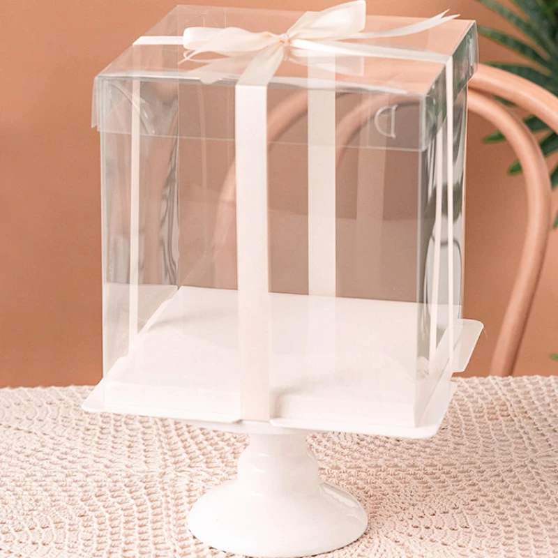Oaygat Lot De 10 Boîtes à Gâteau Transparentes De 10,2 Cm Avec