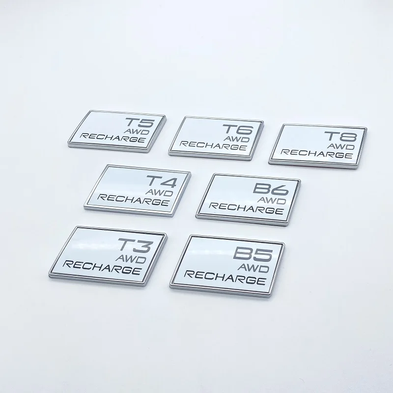 

Car 3D ABS Badge Emblem Decals Styling Sticker For Volvo T3 T4 T5 T6 T8 B5 B6 AWD Recharge XC40 XC60 XC90 S40 S60 S80 S90 V40