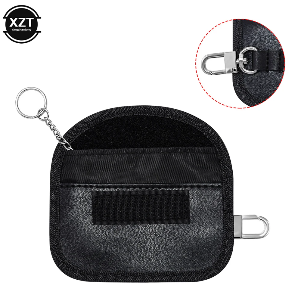 RFID Signal Blocking Bag Car Fob Signal lock Blocker Mini PU Case Wallet for Keyless Car Keys Radiation Protection Cell Phone car key blocker car key shielding box faraday key fob protector