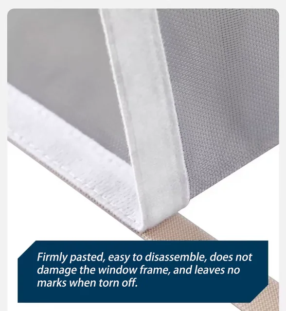 Self adhesive reusable window mosquito net, mosquito proof window screen, thin gauze, customizable summer washable mesh fabric 5