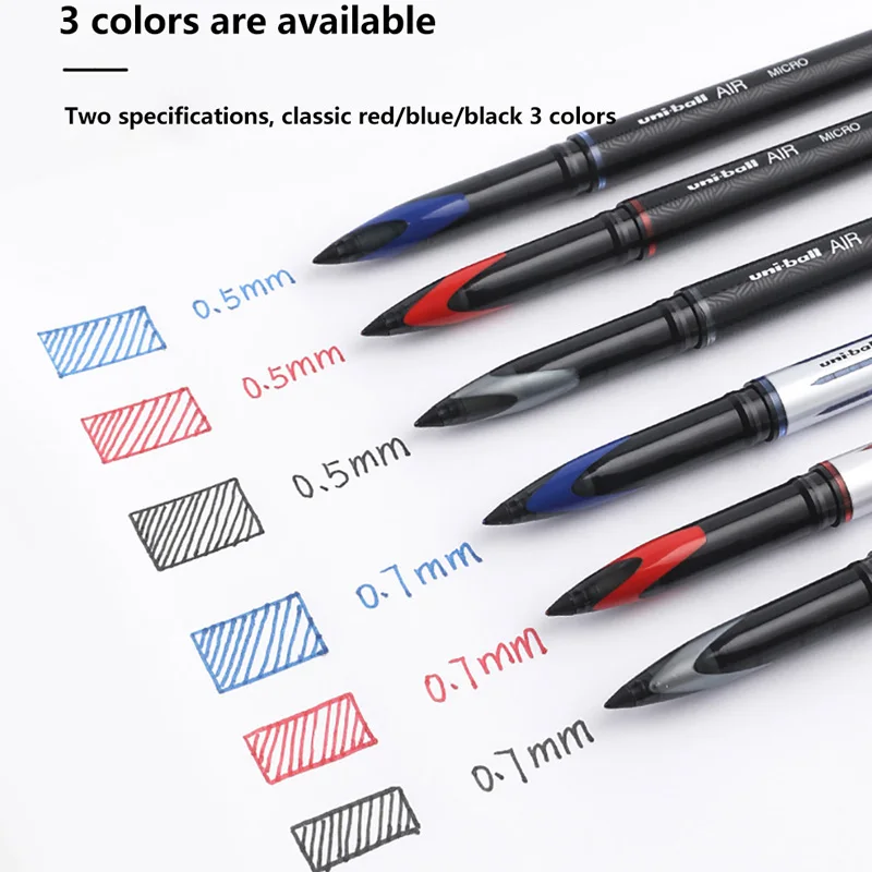 Uni-Ball Air Roller Ball Gel Pens 0.5mm Extra 0.7mm Fine Point Japan Super  Ink Free Control Blue Black Red ink Smooth Writing