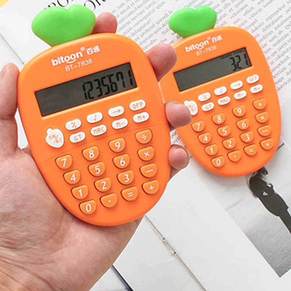 

Electronic Calculator Carrot Shape for Office Key Fob Portable Fashionable and Cute