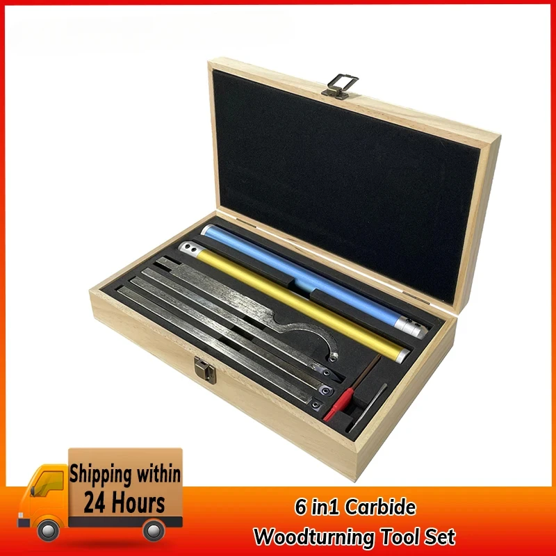 NEW Upgrade Carbide Tipped Wood Turning Tools Set Lathe Rougher Finisher Swan Neck Hollowing Tools for Woodturning