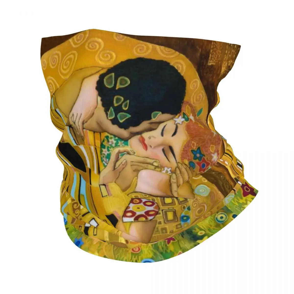 

Gustav Klimt The Kiss Bandana Neck Gaiter Print Abstract Freyas Art Wrap Scarf Multi-use Headwear Riding Unisex Adult Windproof