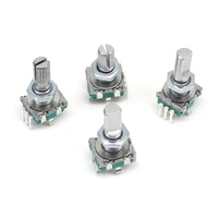 2/10PCSEC11 rotary encoder Digital potentiometer, plum blossom, half axis, five-leg handle length 15MM20MM 5