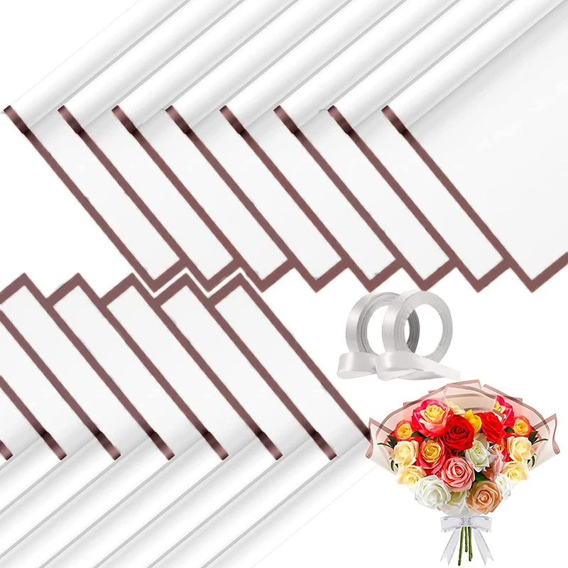

60Pcs Flower Wrapping Paper Gift Box Packaging Floral Packaging Paper Sheets Semi Transparent Flower Shop Paper for Mother's Day