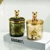 Cute Bear Cotton Pad Holder Cotton Swab Rod Storage Box Cosmetics Jewelry Bathroom Qtip Makeup Container Lipstick Organizer Box 2