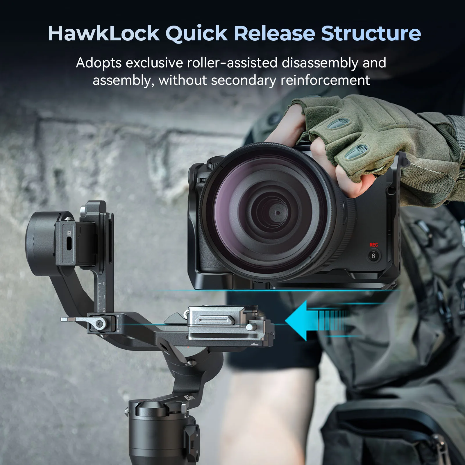 HawkLock H38 Arca-Swiss Quick Release Plate for DJI RS 4 / RS 4 Pro / RS3 / RS 3