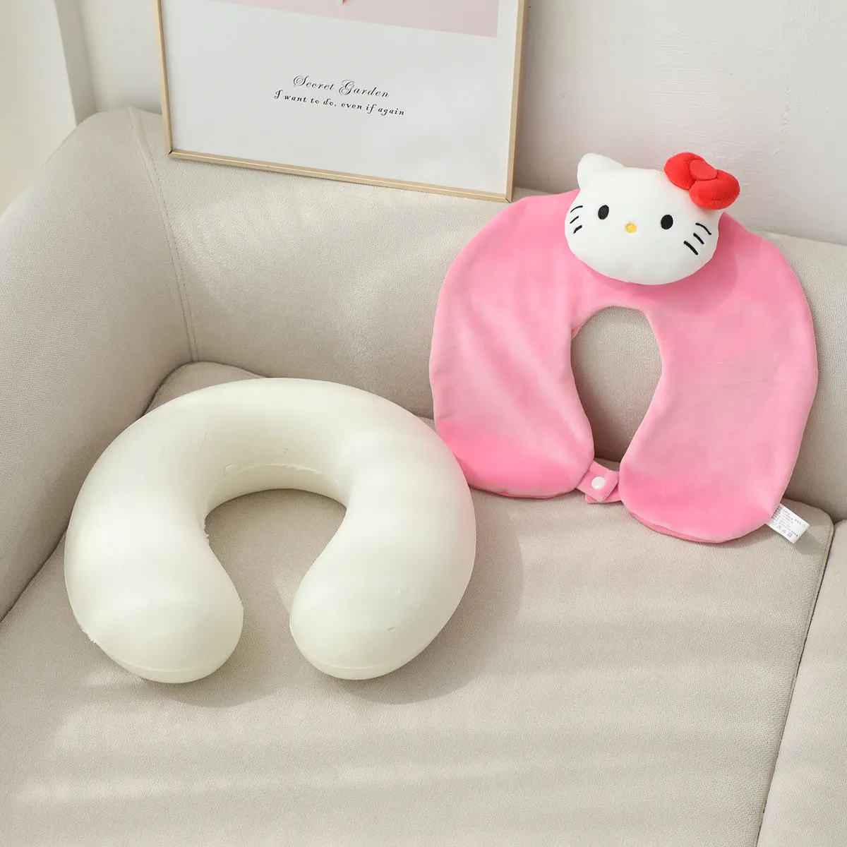 Sanrio Cartoon Anime My Melody Kuromi Memory Cotton U Shaped Pillow Cute Pochacco Cinnamoroll Plush Pillow Gifts 4