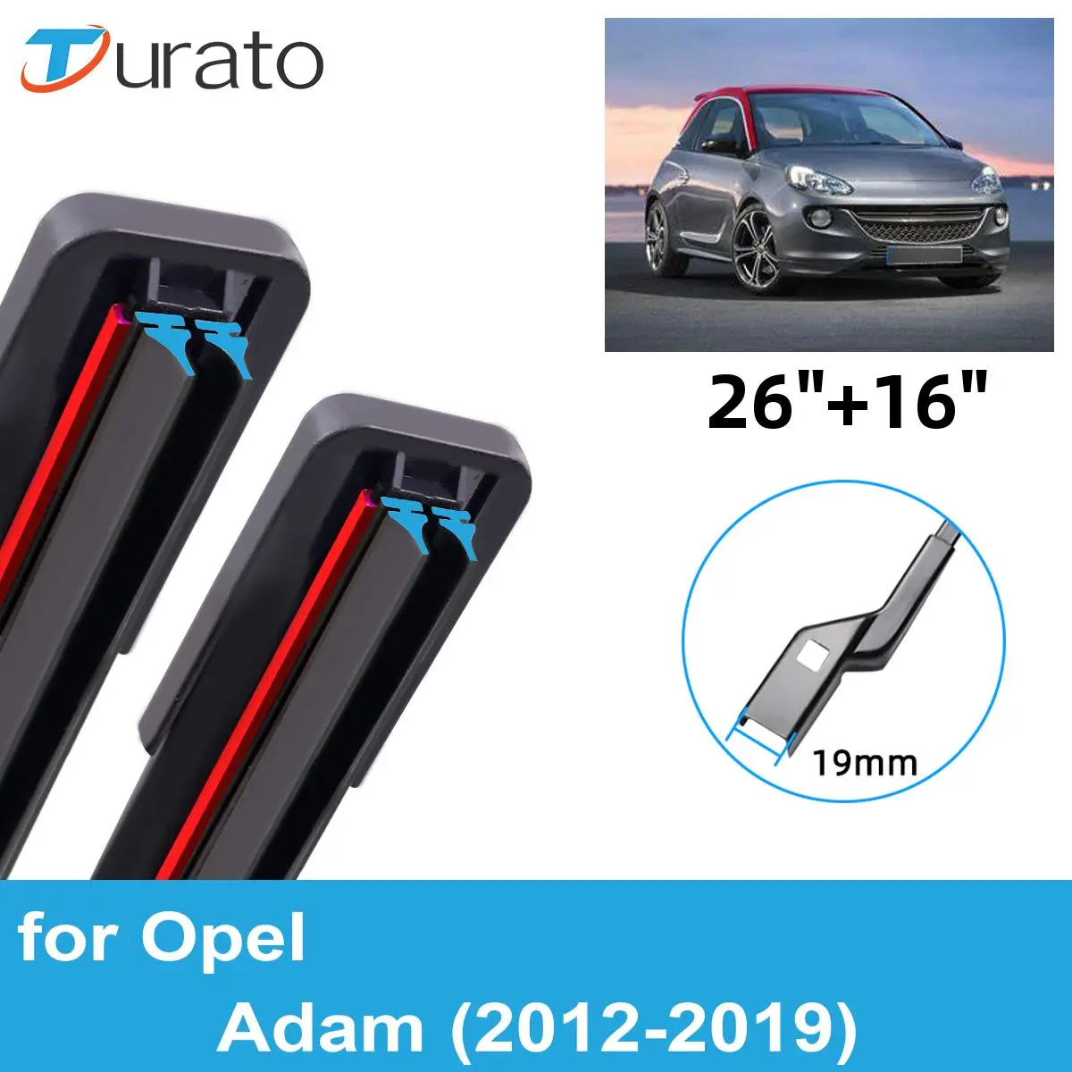 

2 шт., автомобильные щетки стеклоочистителя для Opel Adam 2012-2019