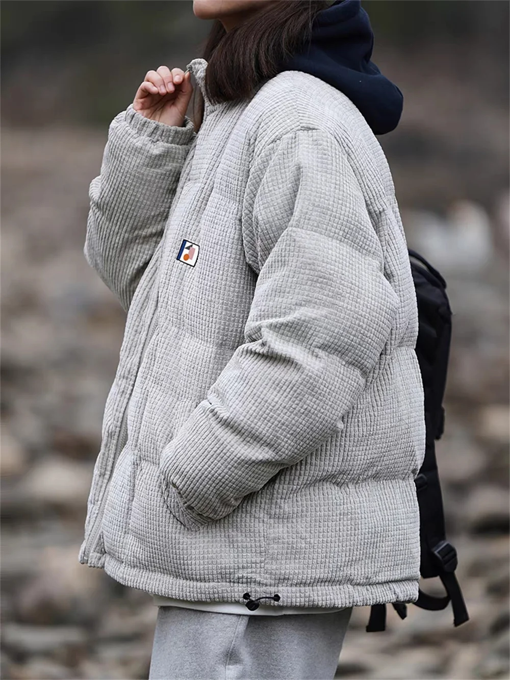 Japanese Couple Corduroy Short Cotton Jacket for Men and Women in Winter, Thickened  Warm, Loose Jacket Trend