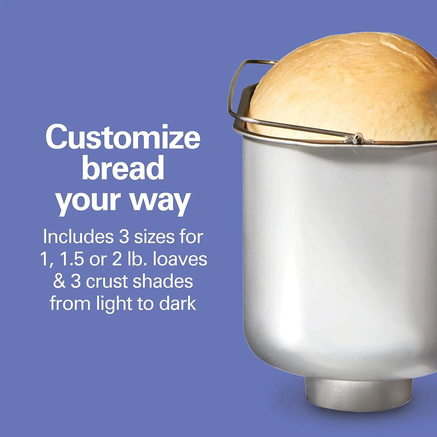Beach Bread Maker Machine, Digital, Programmable, 12 Settings + Gluten Free, Dishwasher Safe Pan + Kneading Paddle, 2 l