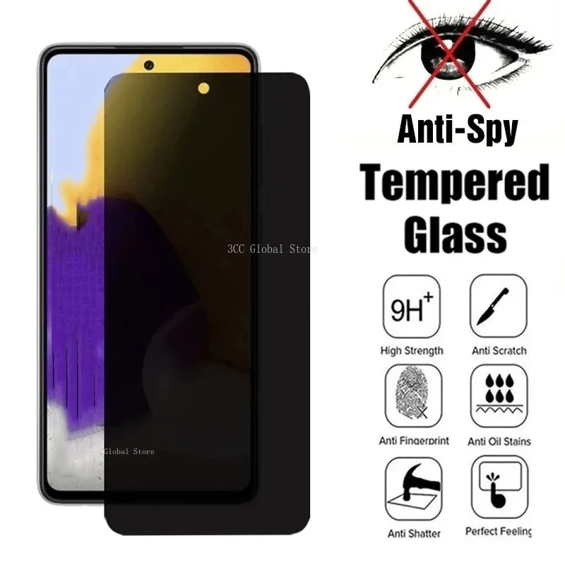 

2 шт. противошпионское закаленное стекло для Samsung A13 A73 A53 A72 A52 A32 A54 5G защита для экрана для Samsung S10E M12 M32 M52 тонированное