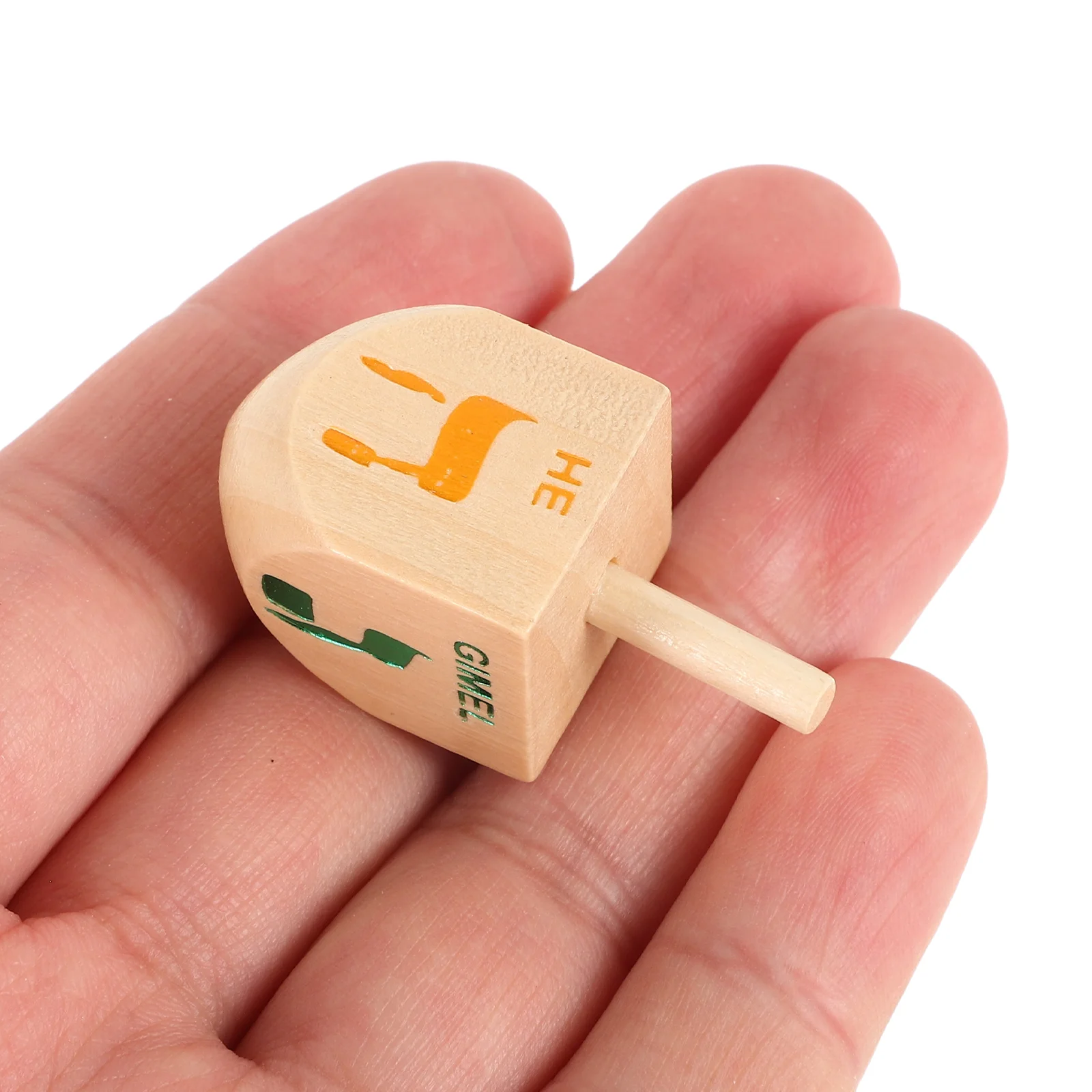 Spinning Top Toy 10 Pcs Wooden Dreidels Hanukkah Party Supplies