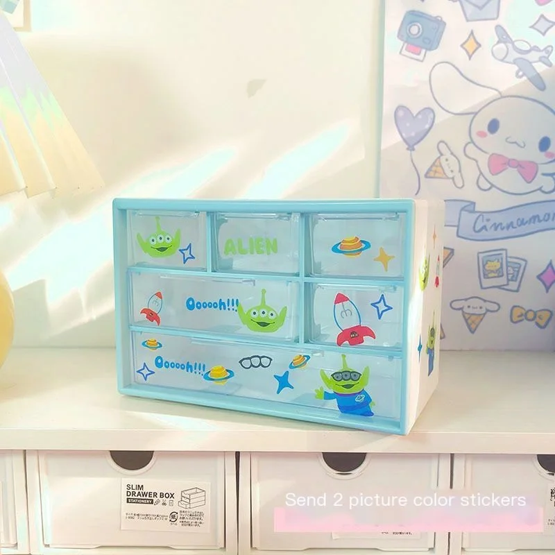 Sanrio Multi Layered Grid New Storage Box Kulomi Desktop Student Stationery Jewelry Storage Large Capacity Cartoon Box