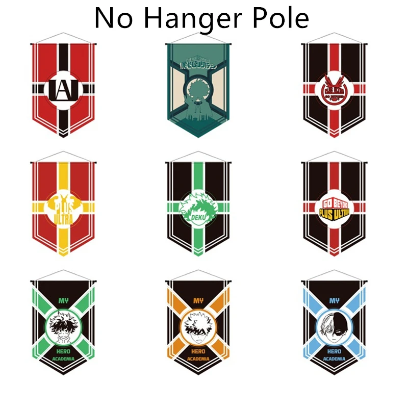 My Hero Academia Retro Haning Flag Manga Katsuki Bakugo Kraft Fabric Vintage Room Home Cafe Decor Print Art Wall Pennant Banner