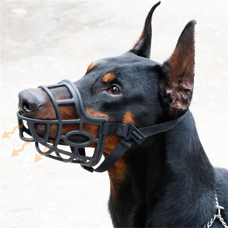 1PC Pet Dog Adjustable Mask Bark Bite Mesh Mouth Muzzle Grooming Anti Stop Chewing Hound Training Tool Anti-bite E11444