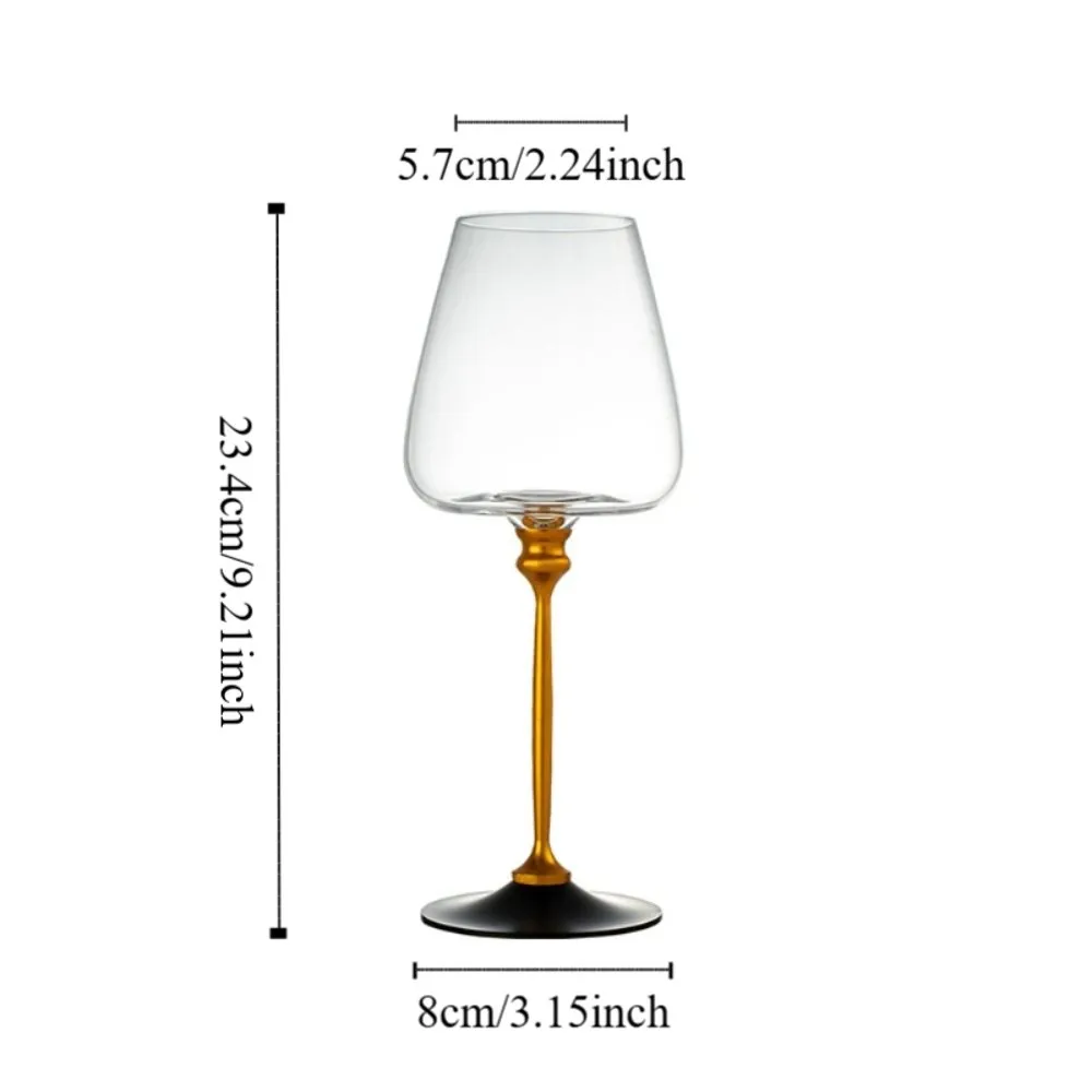 Clear Rotating Glass Wine Glasses Ergonomic Holder 500ml Crystal Goblet Thickened Base Wine Decanter Glass Cup Cocktails