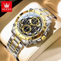 OLEVS 3689 montre pour hommes à Quartz multi-fonctionnelle Date Phase de lune étanche montre lumineuse pour hommes sport horloge à main 1