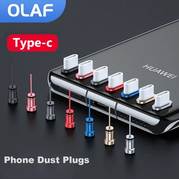 유형 C 플러그 먼지 플러그 3.5mm 이어폰 잭 Sim 카드 USB 유형-C 삼성 S10 S9 S8 참고 8 9 화웨이 P10 P20 P30 용 먼지 방지 플러그