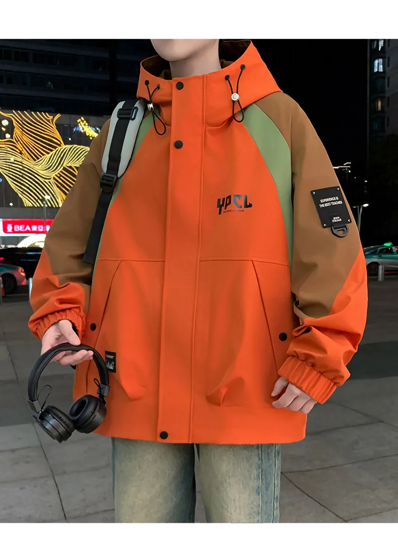 Herren Mode Kapuzen-Freizeitjacken 2026 Frühling Herbst Jugend Streetwear Windbreaker Outdoor Essential Loose Coats Oberbekleidung – Detail 16
