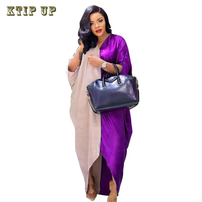 

African Fashion Print Chiffon Kaftans Maxi Dresses Womens Diamonds Beaded Loose Summer Beach Bohemian Kaftan Long Dress For Lady