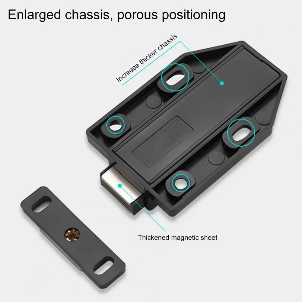 Cabinet Door Push Latch Strong Suction Push To Open ABS Single-headed Magnetic Release Latch for Closet